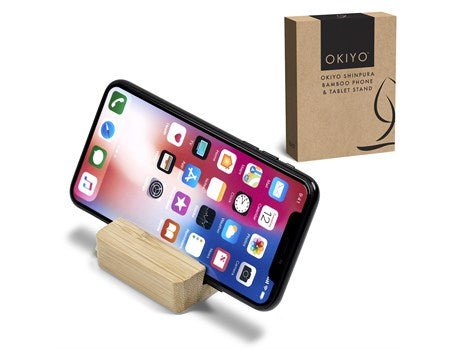 Okiyo Shinpura Bamboo Phone & Tablet Stand - Retail Therapy Online