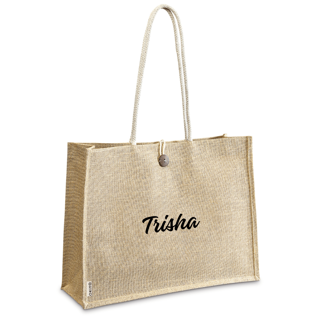Okiyo Shinrin Jute Tote Shopper Bag - Retail Therapy Online