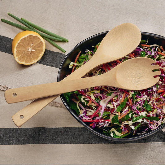 Okiyo Shinsen Bamboo Salad Servers - Retail Therapy Online