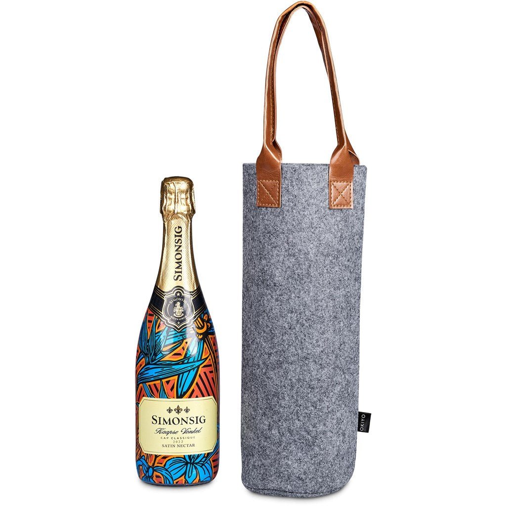 Okiyo Tahada RPET Felt Wine Tote Bag - Retail Therapy Online