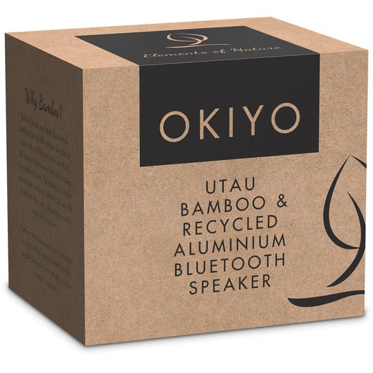 Okiyo Utau Bamboo & Recycled Aluminium Bluetooth Speaker - Retail Therapy Online