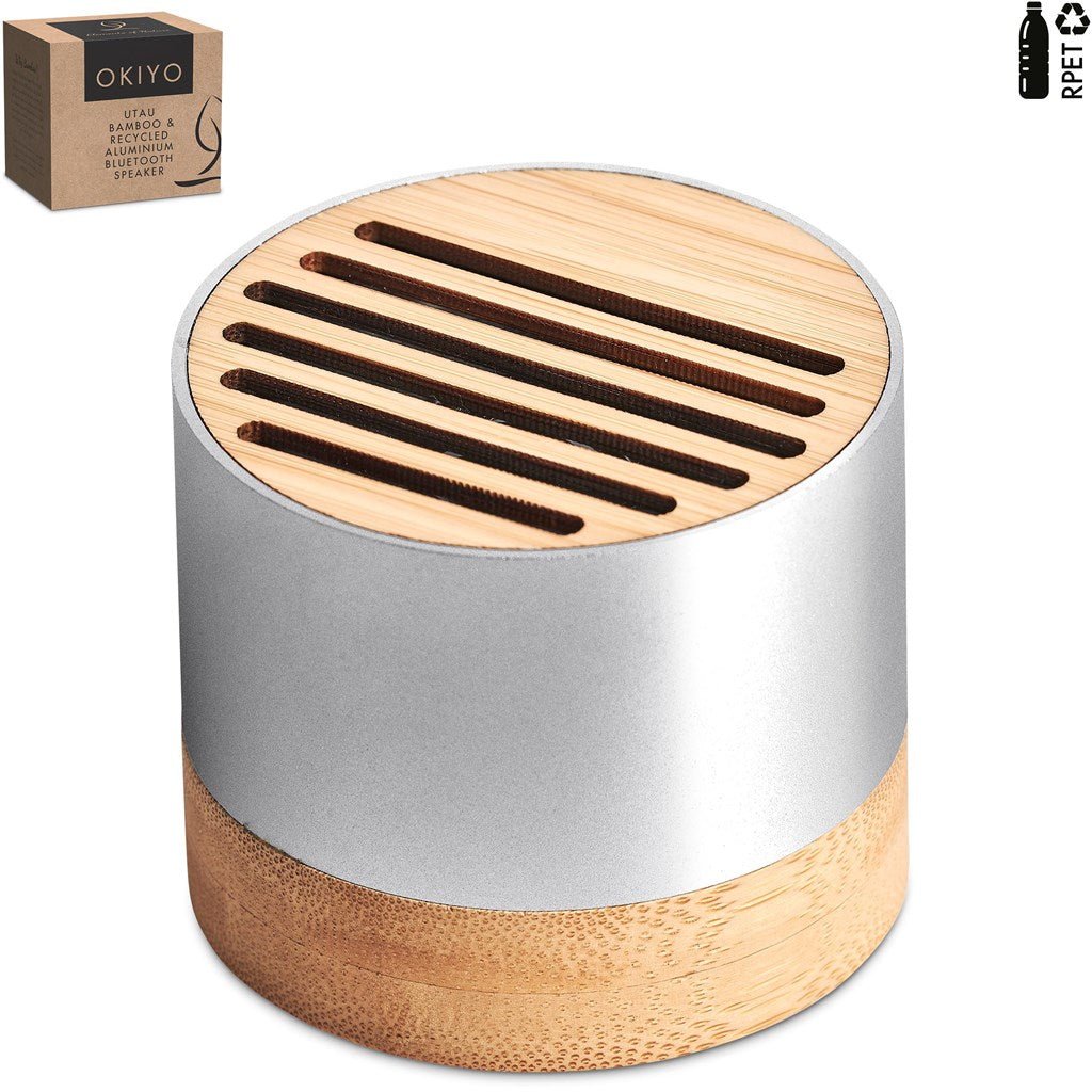 Okiyo Utau Bamboo & Recycled Aluminium Bluetooth Speaker - Retail Therapy Online