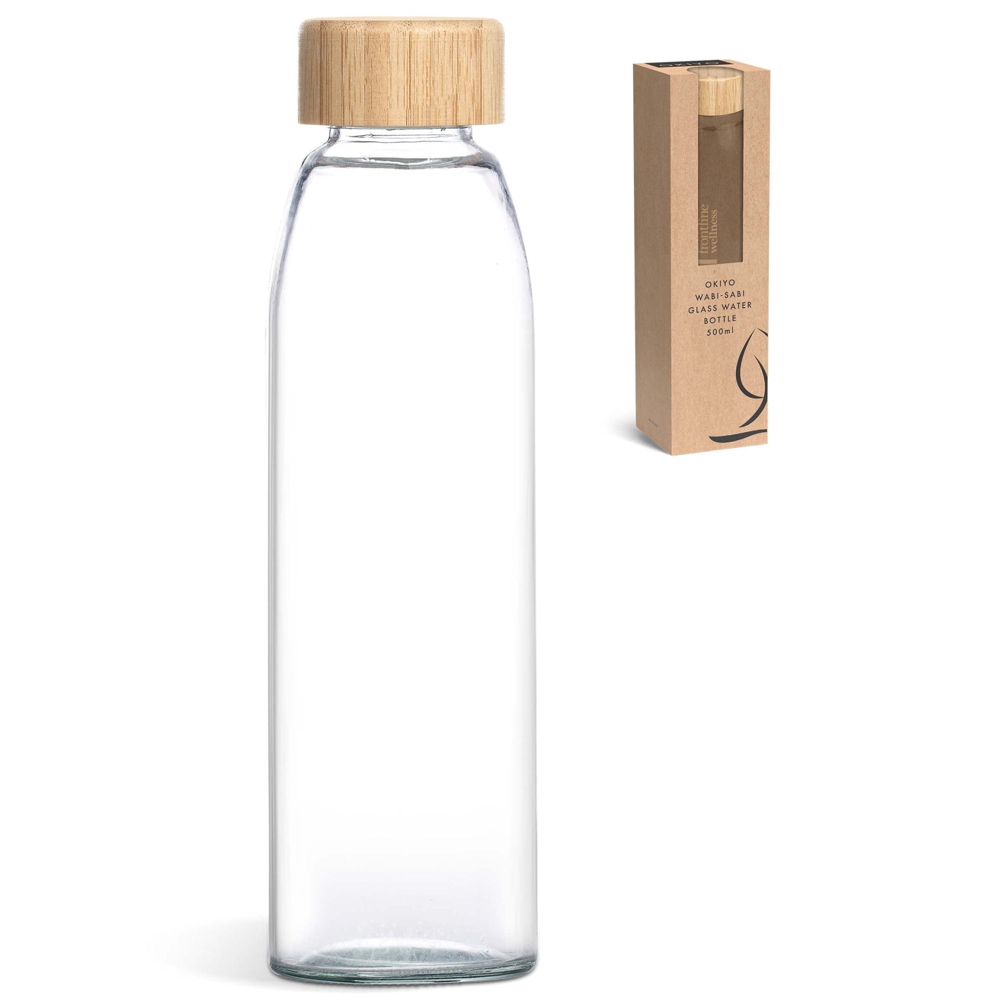 Okiyo Wabi - Sabi Glass Water Bottle - 500ml - Retail Therapy Online