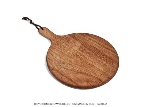 Okiyo Wooden Paddle Serving Board - Round - Retail Therapy Online