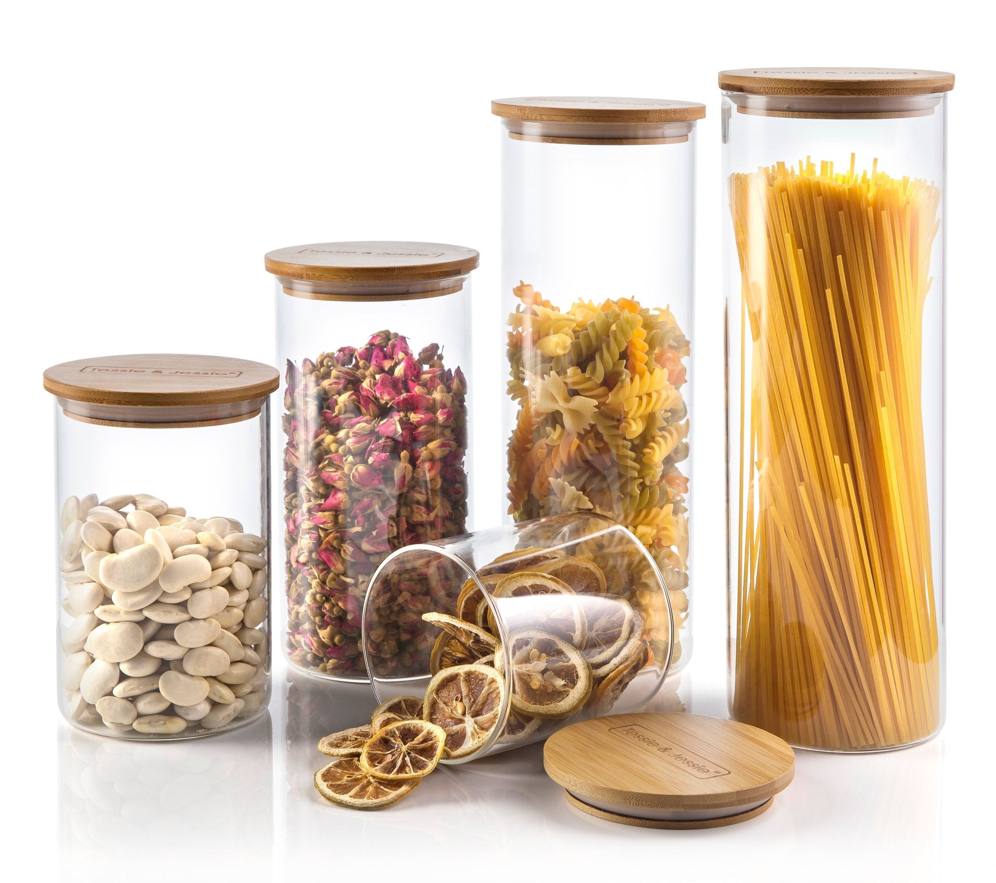 O'lala Glass Storage Jar with Bamboo Lid - Retail Therapy Online