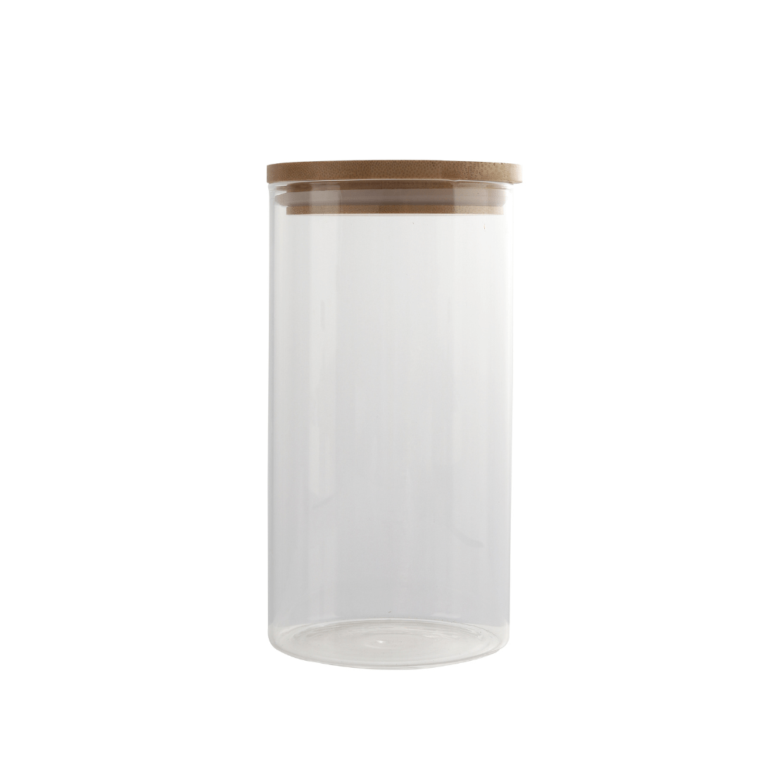 O'lala Glass Storage Jar with Bamboo Lid - Retail Therapy Online