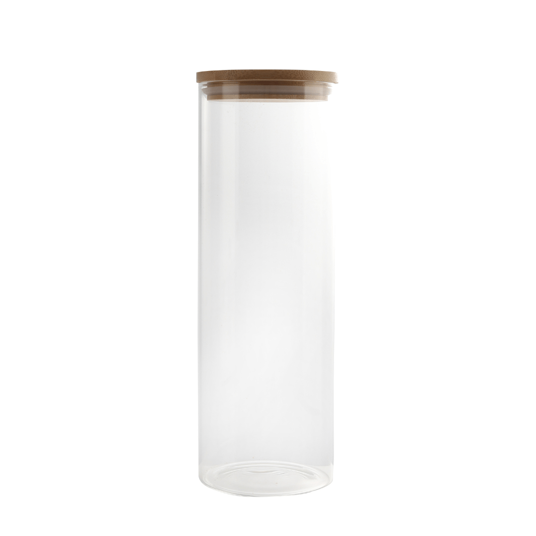 O'lala Glass Storage Jar with Bamboo Lid - Retail Therapy Online