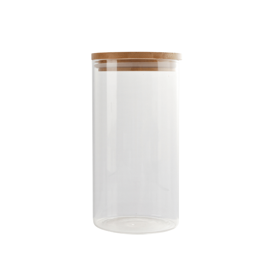O'lala Glass Storage Jar with Bamboo Lid - Retail Therapy Online