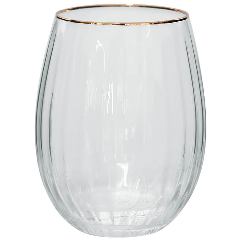 Oliver Gold Rim Tumbler Glass 590ml - Set of 4 - Retail Therapy Online