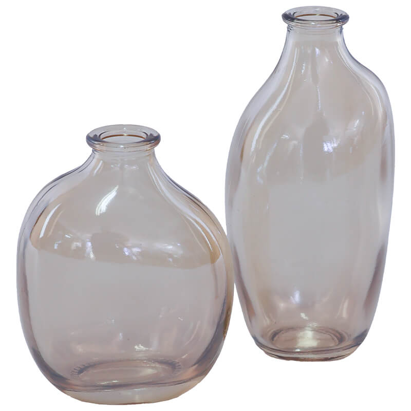 Organic Glass Mini Posy Vase - Amber - Retail Therapy Online