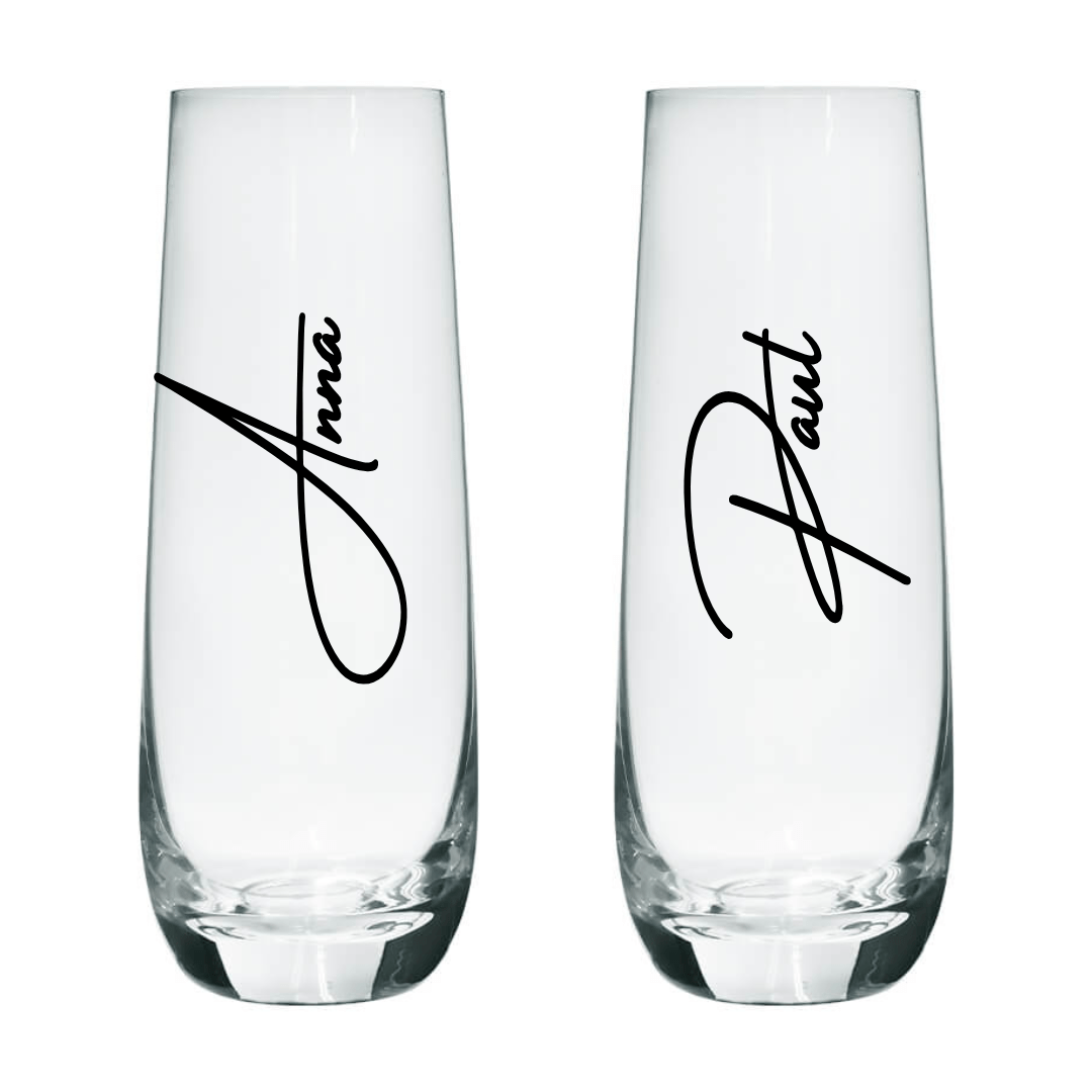 Personalised Champagne Flute - Set of 2 - Retail Therapy Online