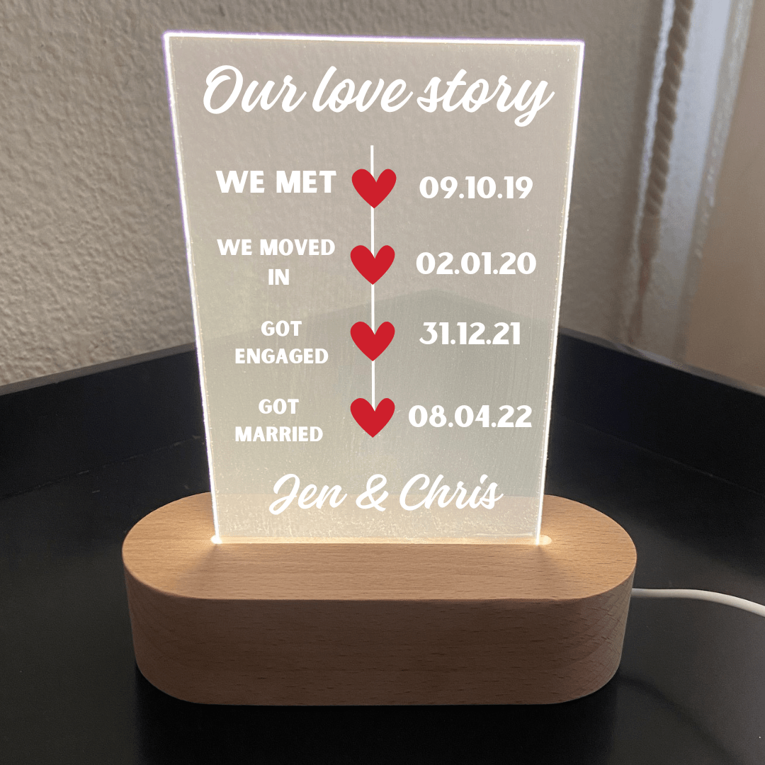 Personalised LED Display Plaque Light - Retail Therapy Online