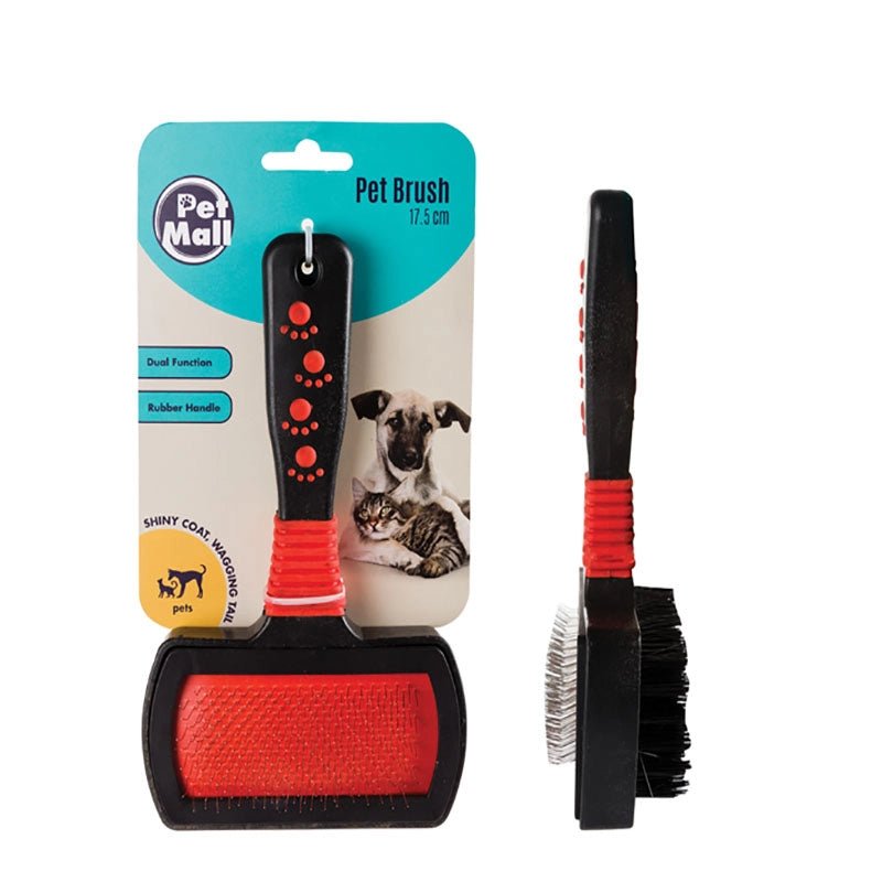 Pet Mall Dual Function Wide Pet Brush - 17cm - Retail Therapy Online