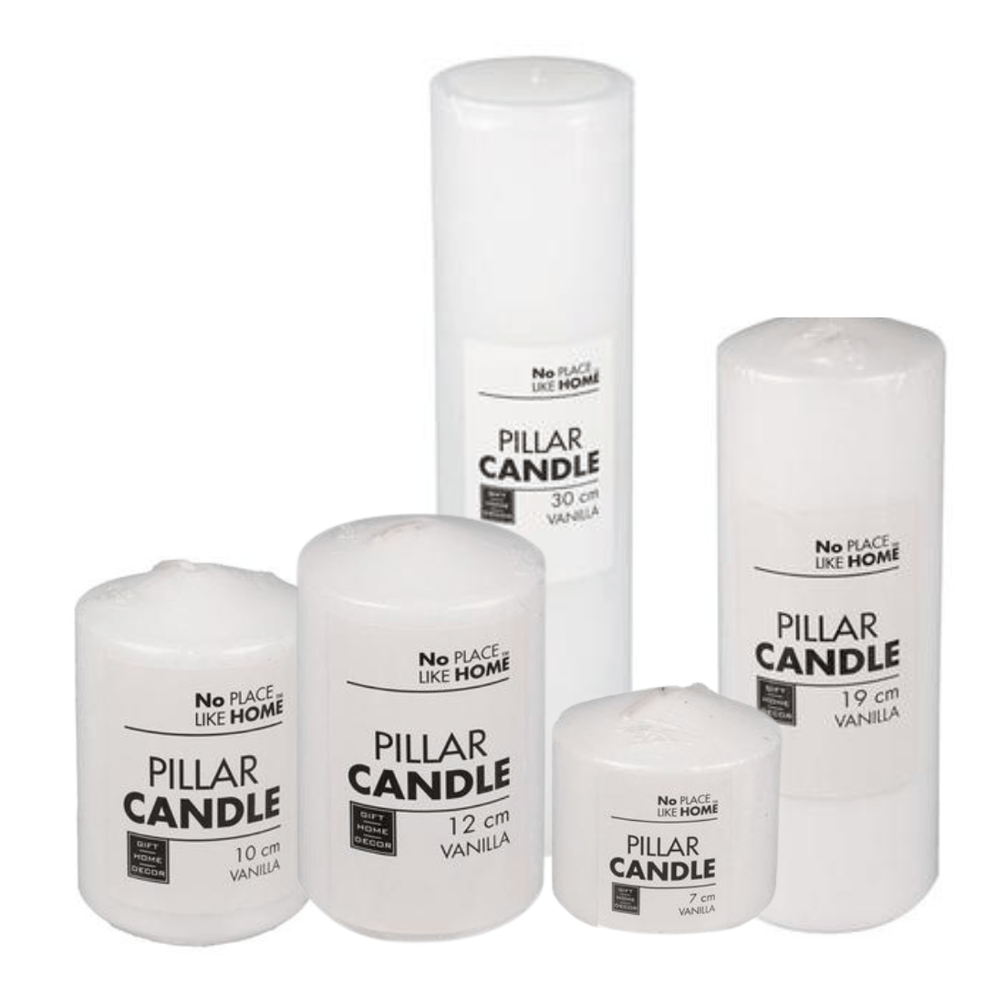 Pillar Candle - Vanilla Scented - Retail Therapy Online