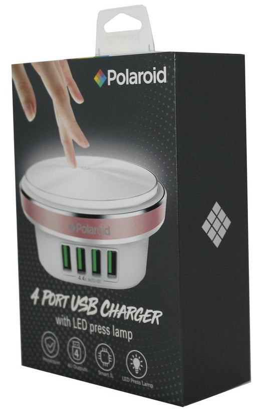 Polaroid LED Press Lamp With 4 Port USB - Retail Therapy Online