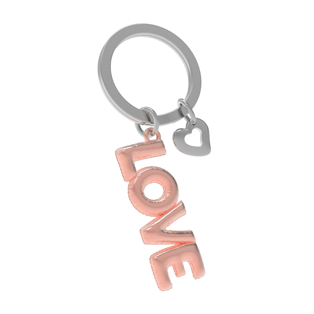 Premium 3D Metal Keyring - Love Balloon - Retail Therapy Online