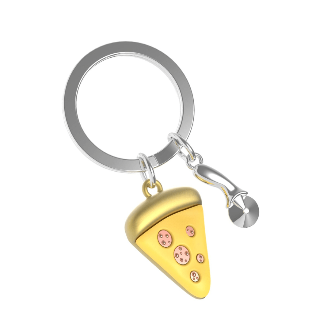 Premium 3D Metal Keyring - Pizza - Retail Therapy Online