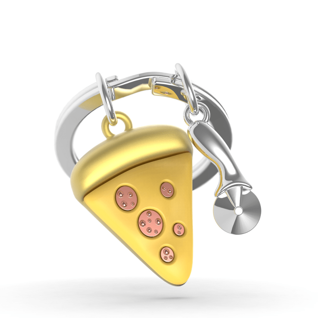 Premium 3D Metal Keyring - Pizza - Retail Therapy Online
