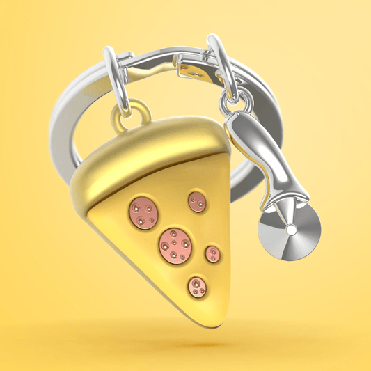 Premium 3D Metal Keyring - Pizza - Retail Therapy Online