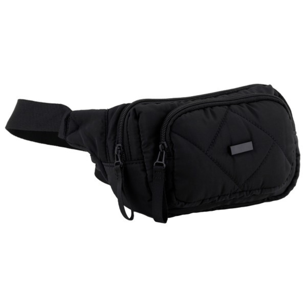 Quilted Double Pocket Moon Bag - Retail Therapy Online