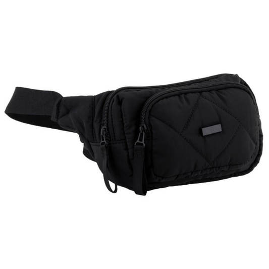 Quilted Double Pocket Moon Bag - Retail Therapy Online