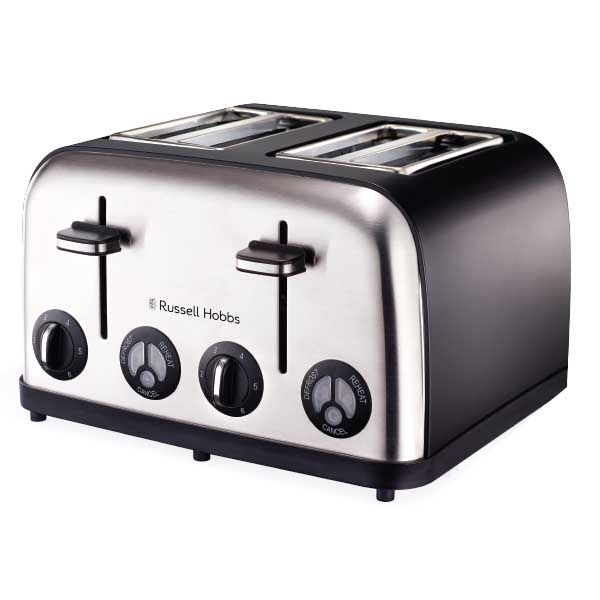 Russell Hobbs 4 Slice Toaster - Black Matt - Retail Therapy Online