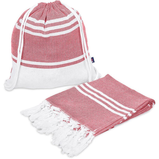 Santa Cruz Cotton - Rich Beach Towel & Drawstring Bag - Retail Therapy Online