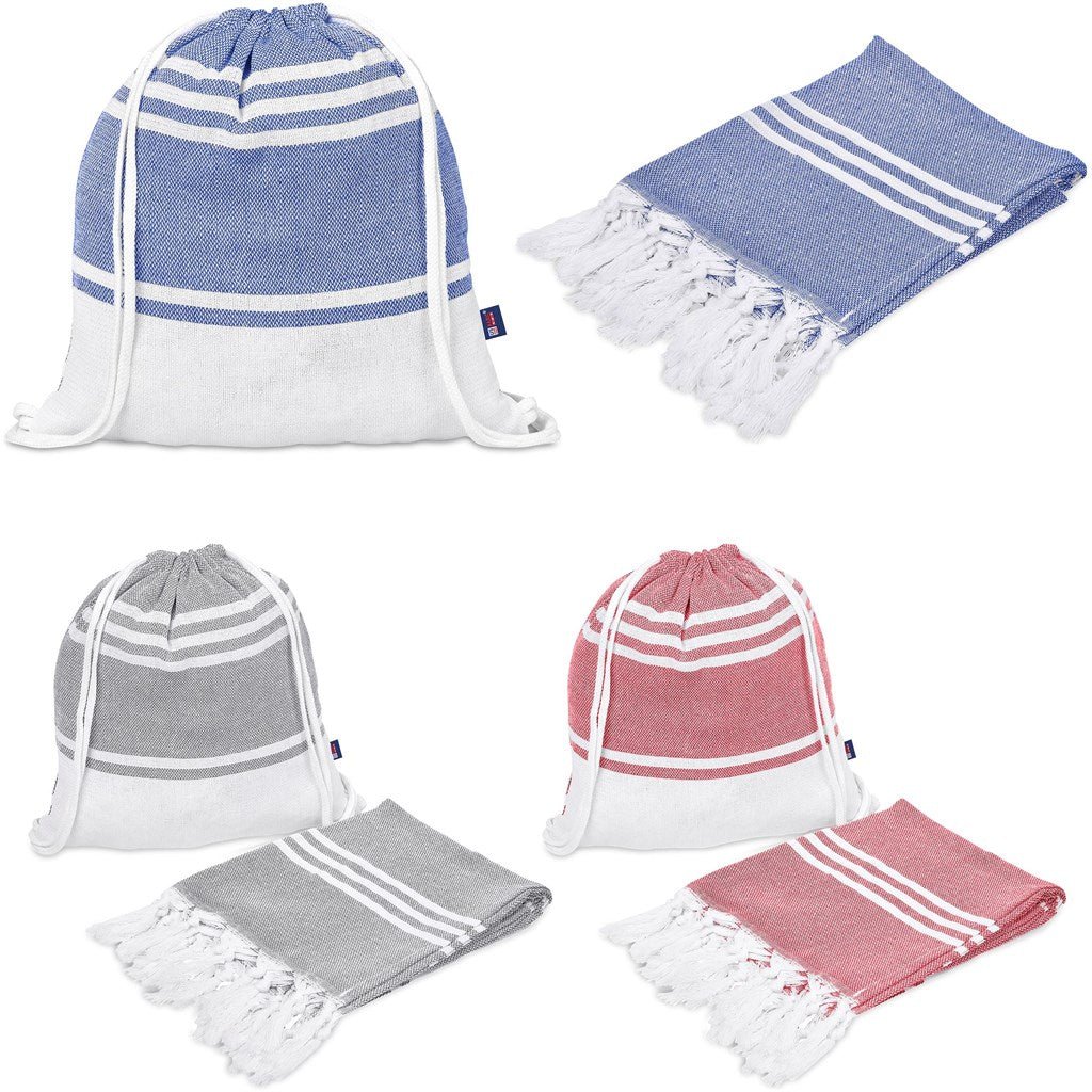 Santa Cruz Cotton - Rich Beach Towel & Drawstring Bag - Retail Therapy Online