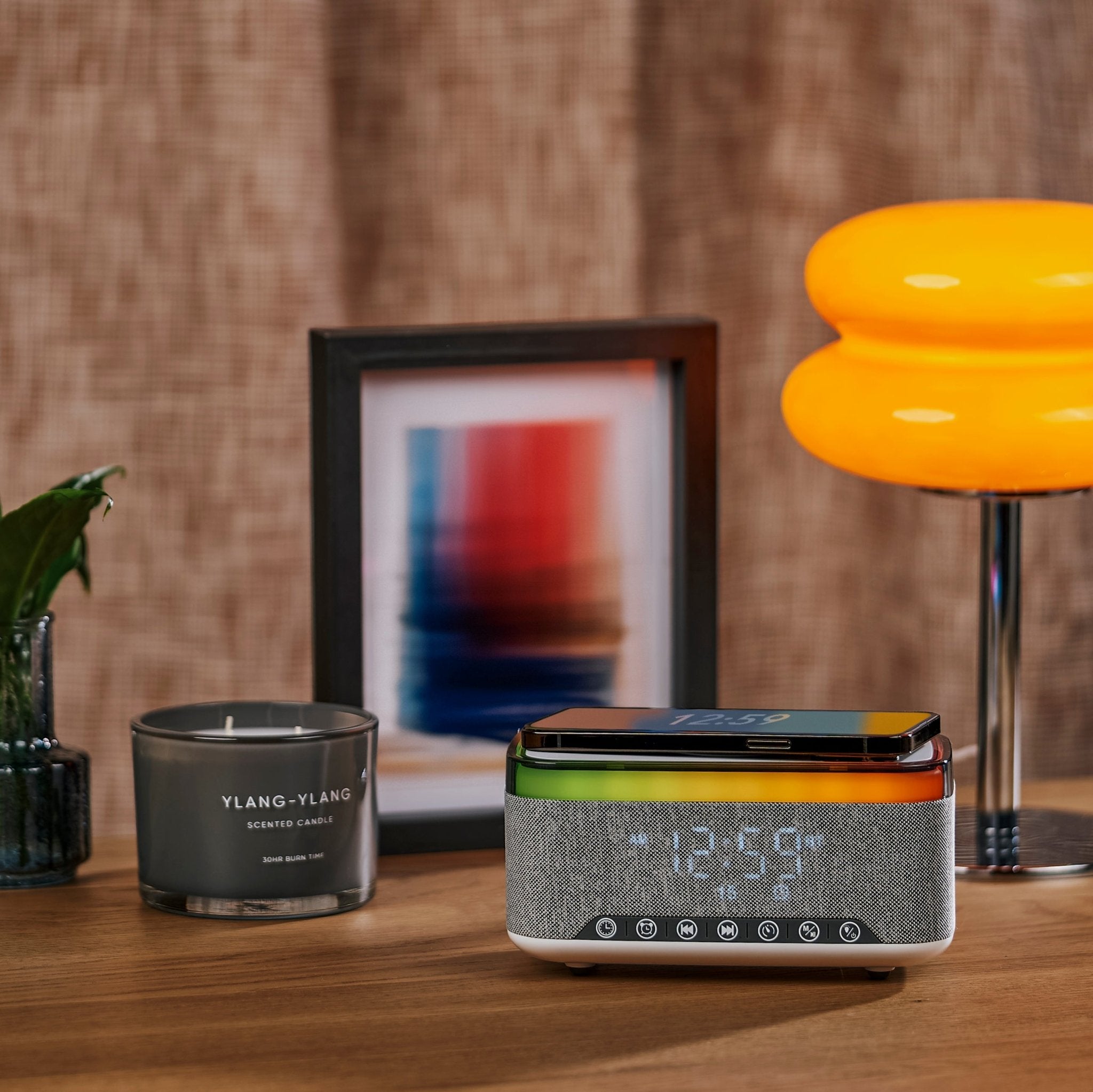 Serendipio Cumberland 10W BT Speaker Wireless Charger & Clock - Retail Therapy Online