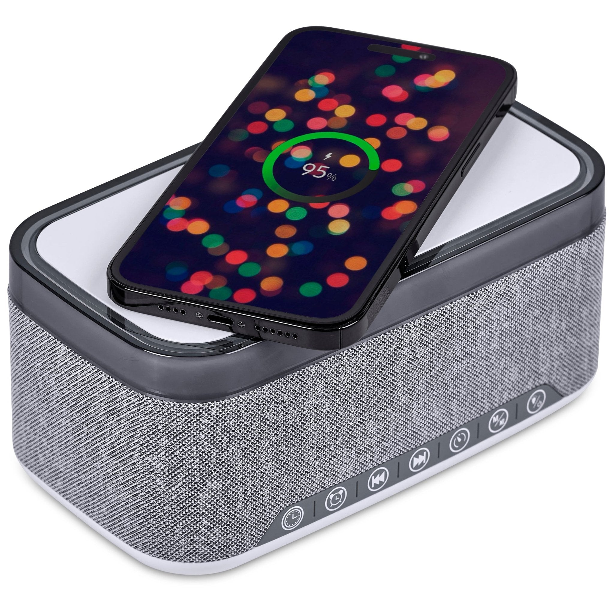 Serendipio Cumberland 10W BT Speaker Wireless Charger & Clock - Retail Therapy Online