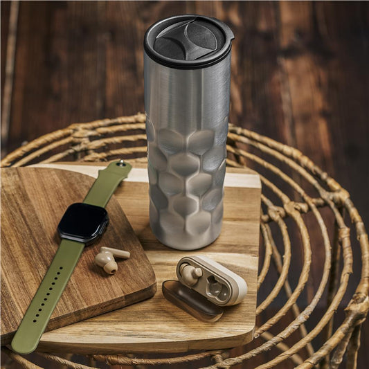Serendipio Meteor Stainless Steel & Plastic Double-Wall Tumbler - 450ml - Retail Therapy Online