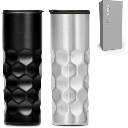Serendipio Meteor Stainless Steel & Plastic Double-Wall Tumbler - 450ml - Retail Therapy Online