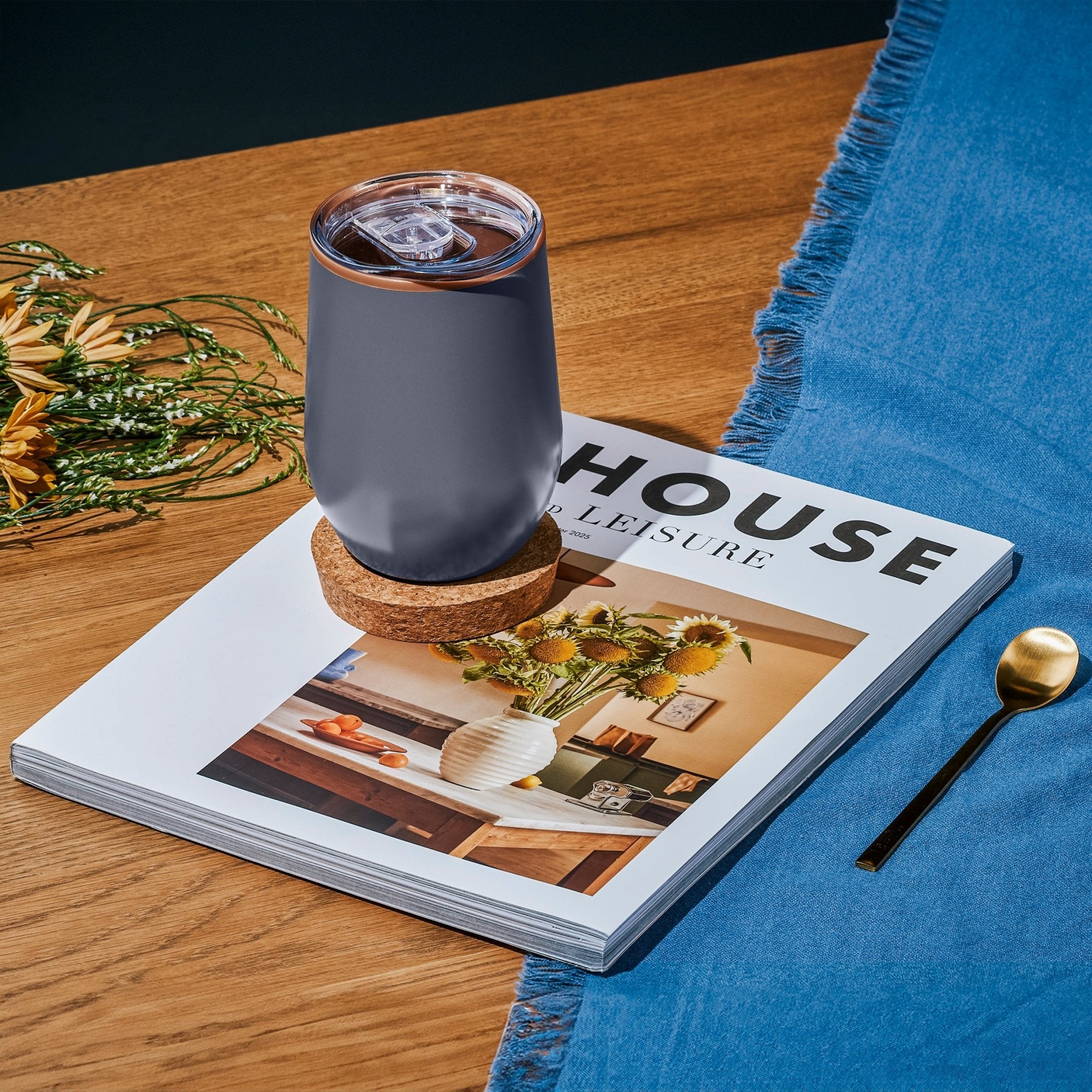 Serendipio Ovolo Stainless Steel & Plastic Double - Wall Tumbler – 350ml - Retail Therapy Online