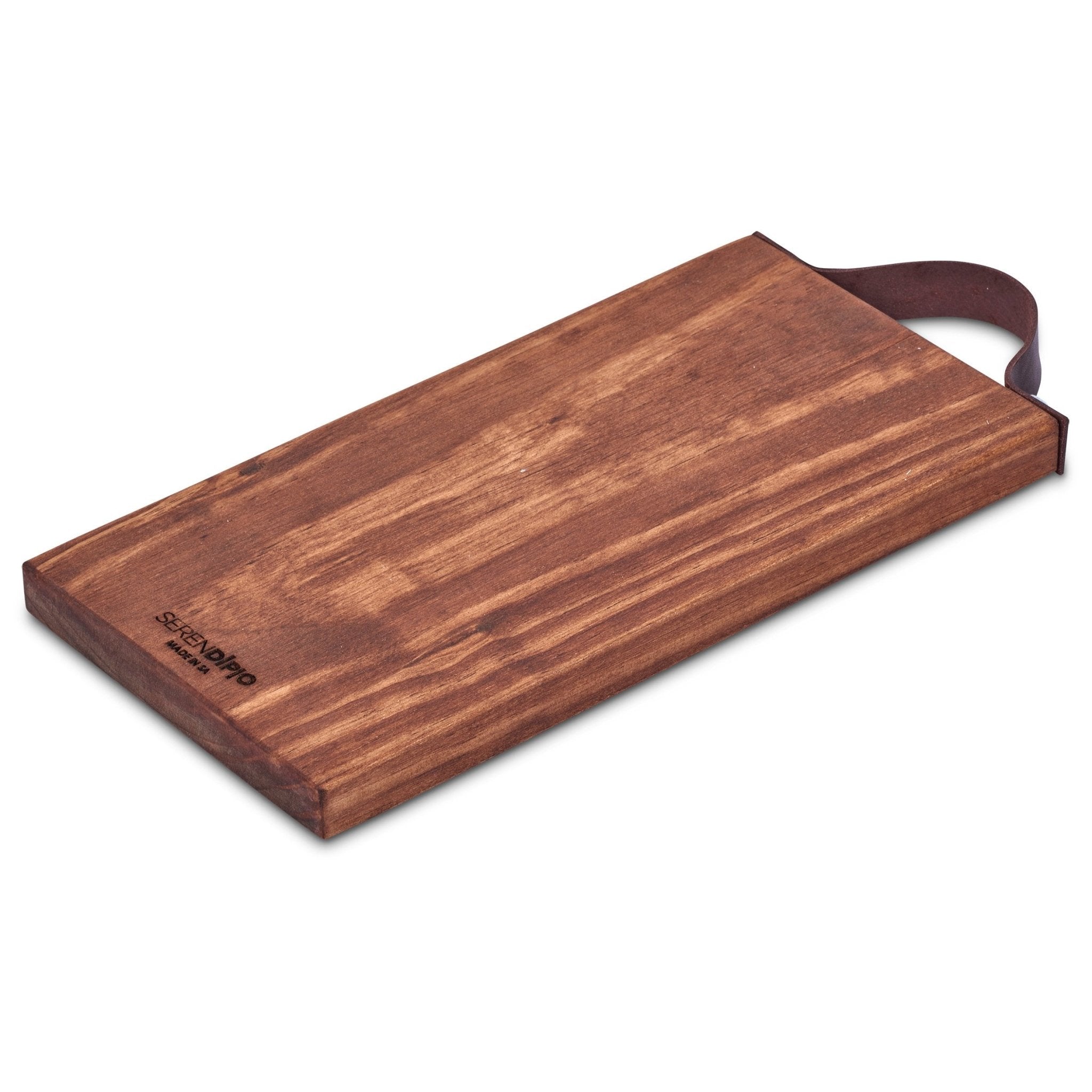 Serendipio Tea Time Wooden Tray with Leather Strap - Retail Therapy Online