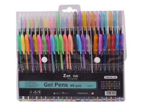 Shiny Gel Pens - 48pc - Retail Therapy Online