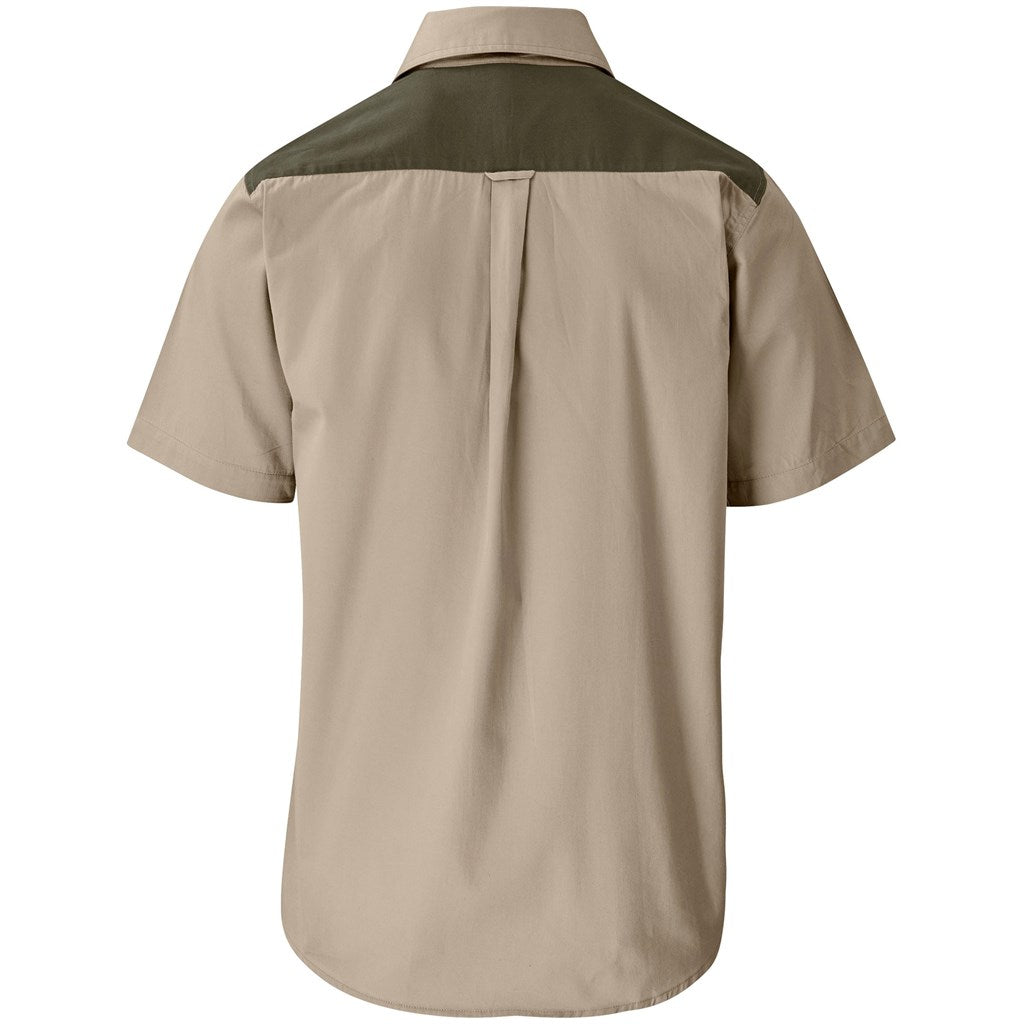 Short Sleeve Serengeti 2 Tone Bush Shirt - Mens - Retail Therapy Online