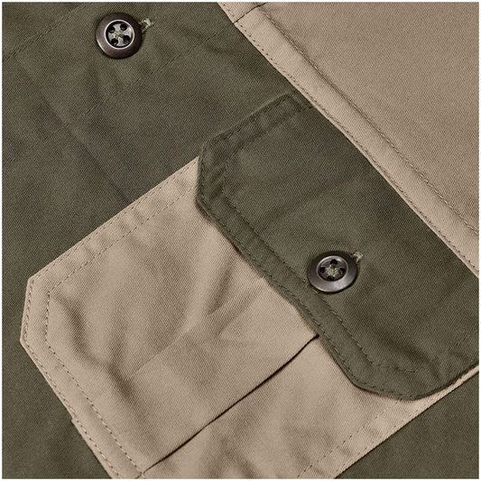 Short Sleeve Serengeti 2 Tone Bush Shirt - Mens - Retail Therapy Online