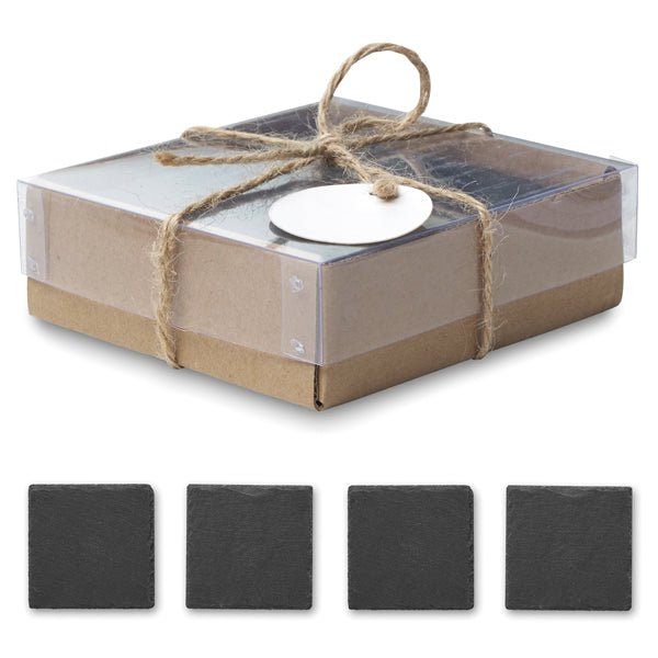 Slate Coaster Set - 4pc - Retail Therapy Online