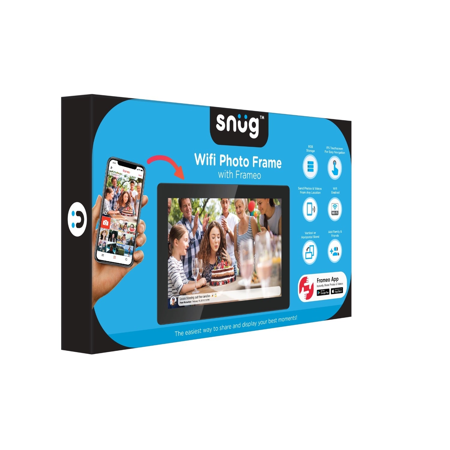 Snug Wifi Digital Photo Frame With Frameo - Retail Therapy Online