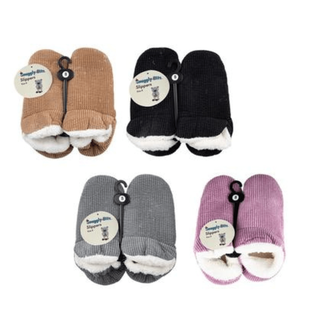 Snuggly Bits Ladies Slipper Bootie - Furry Lining - Retail Therapy Online