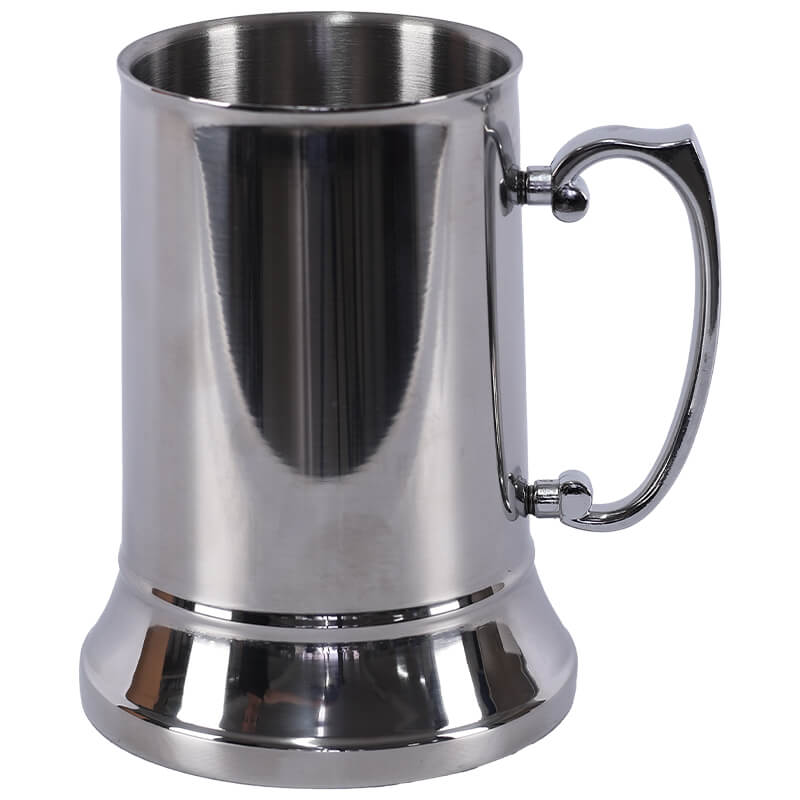 Stainless Steel Double Wall Beer Mug - 550ml - Retail Therapy Online