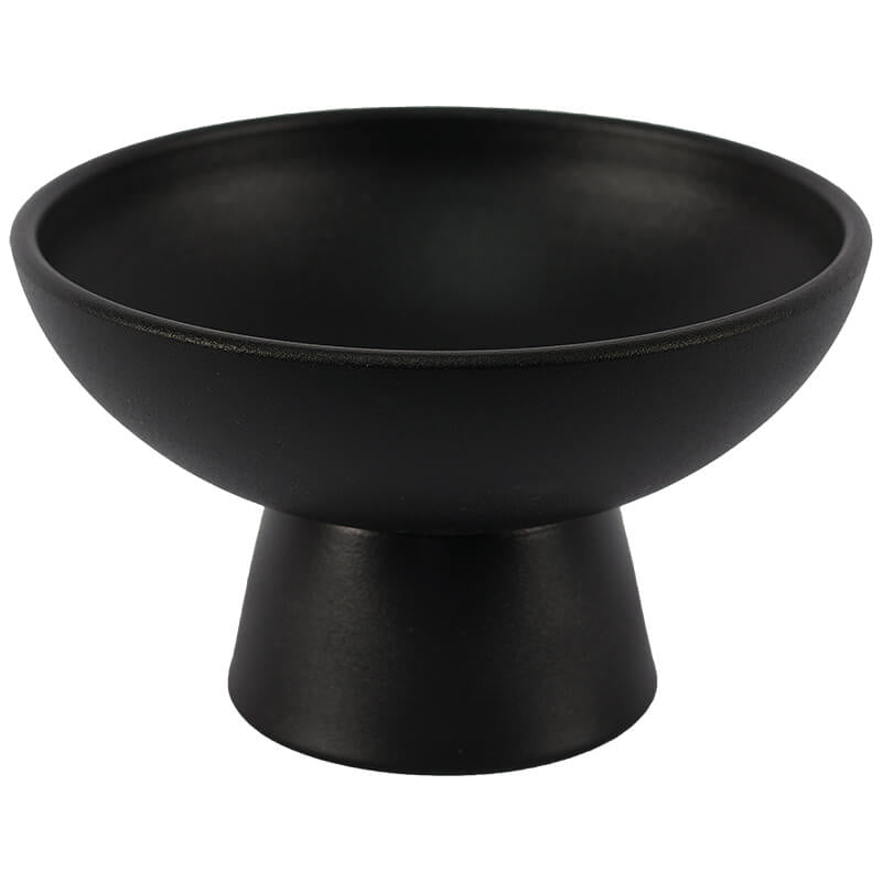 Tano Footed Compact Black Vase - Retail Therapy Online