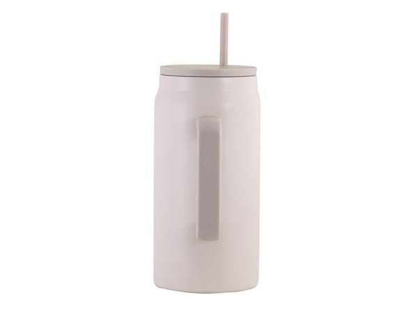 Thirst Quencher Stainless Steel Mug with Straw - 1500ml - Retail Therapy Online