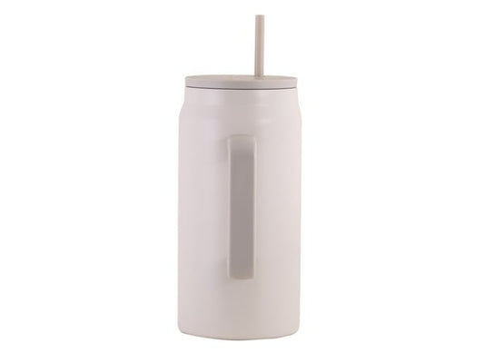 Thirst Quencher Stainless Steel Mug with Straw - 1500ml - Retail Therapy Online