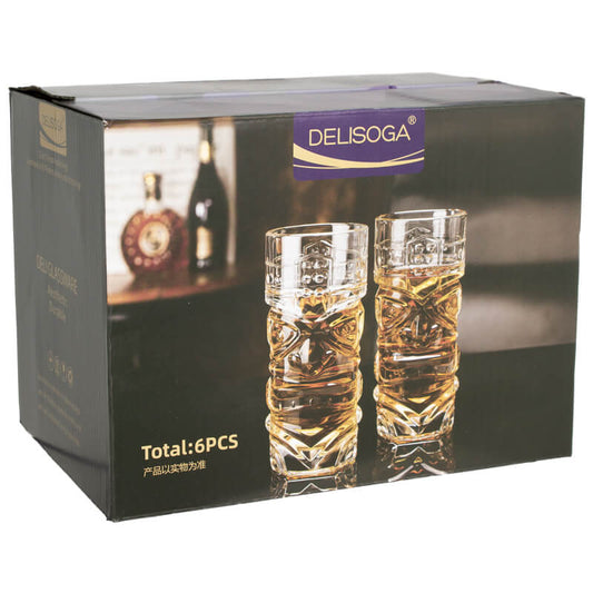 Tiki Cocktail Glasses 380ml - Set of 6 - Retail Therapy Online
