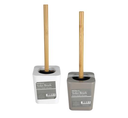 Toilet Brush - Bamboo Handle and Stand - Retail Therapy Online