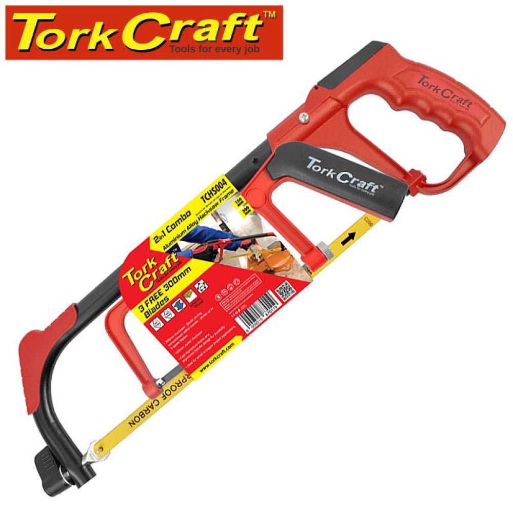 Tork Craft Hacksaw 2 - in - 1 Combo Set & 3 Free Blades - Retail Therapy Online