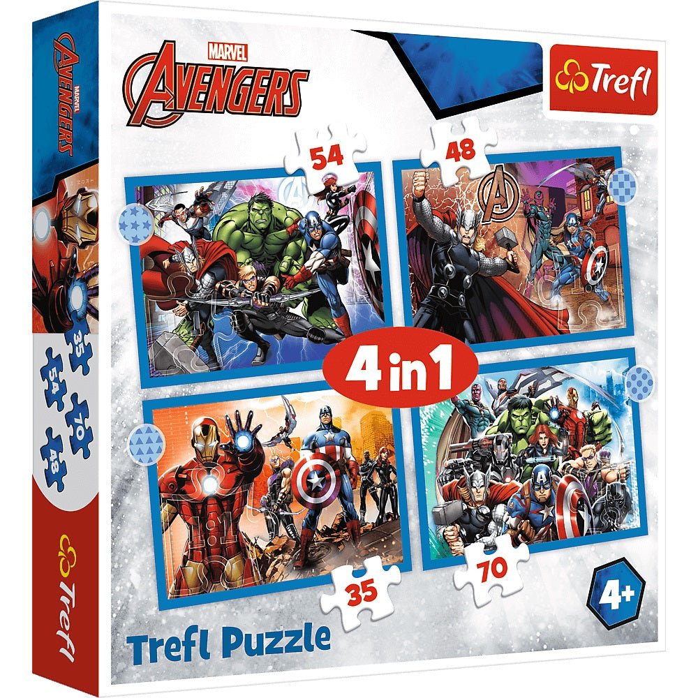 Trefl Puzzles - Brave Avengers 4 - in - 1 - Retail Therapy Online