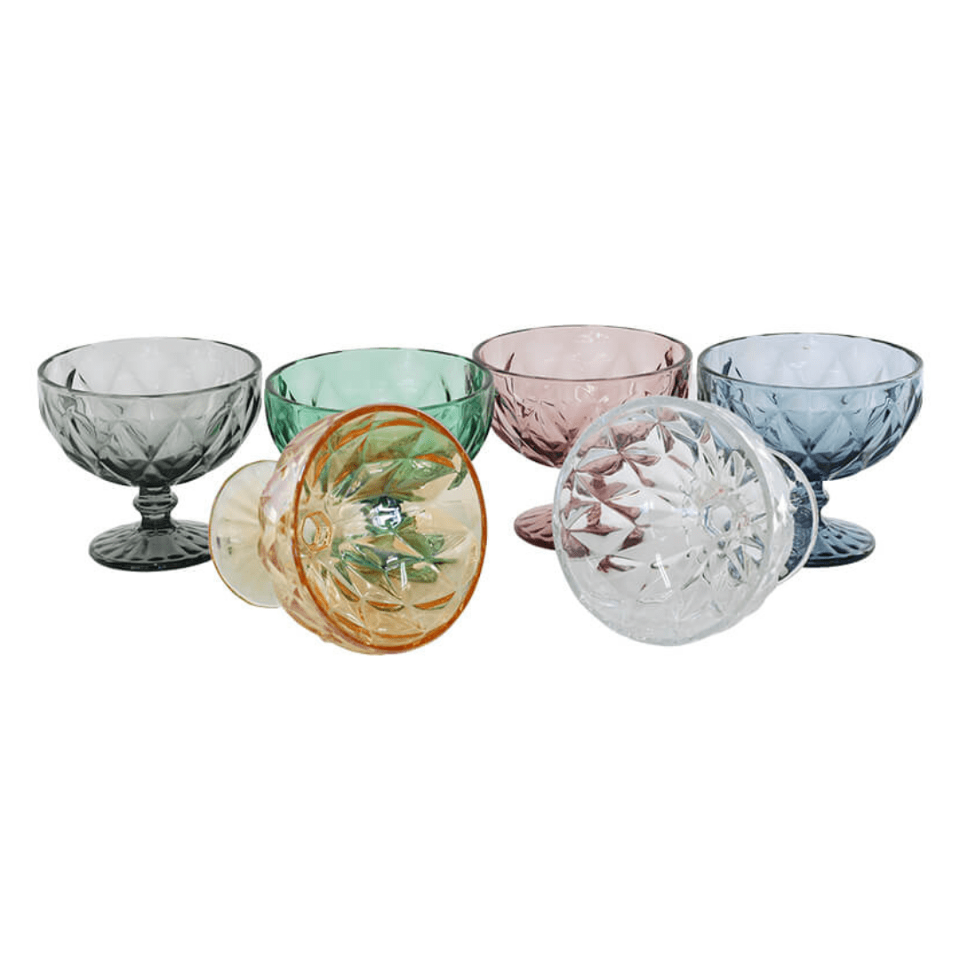 Trent Coloured Glass Dessert Bowls - Set of 6 - Retail Therapy Online