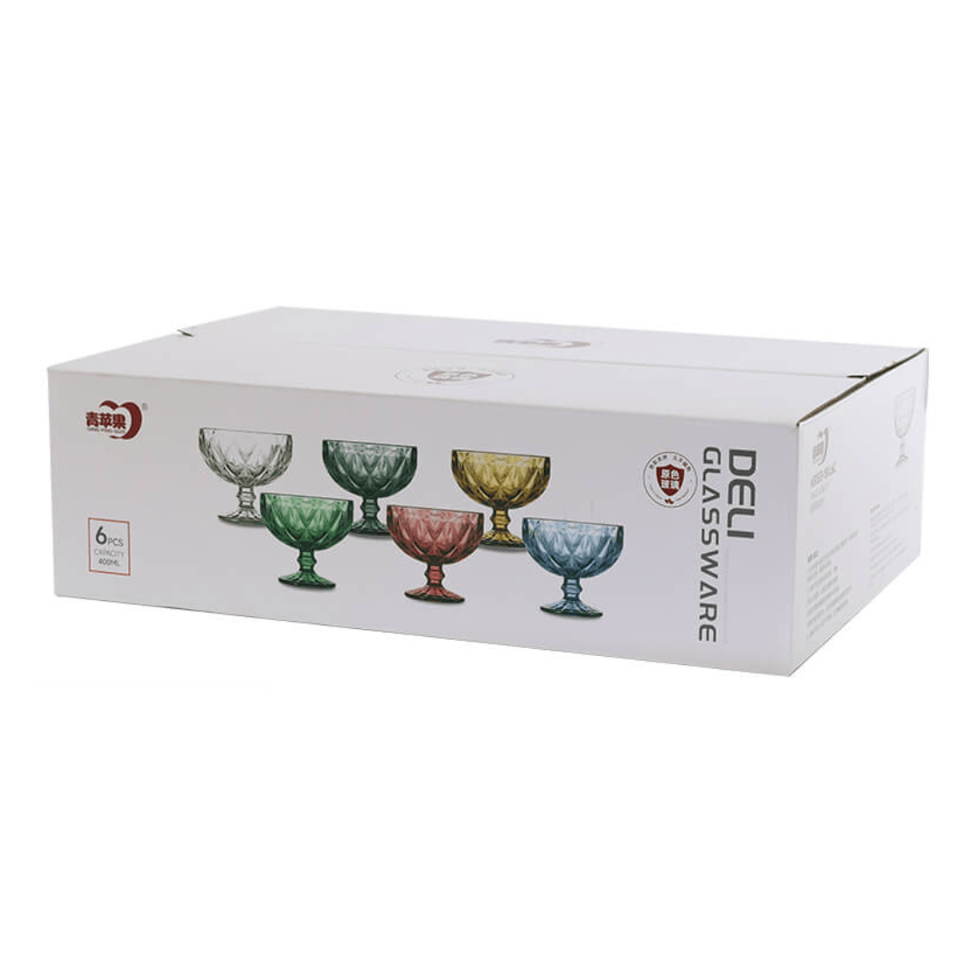 Trent Coloured Glass Dessert Bowls - Set of 6 - Retail Therapy Online